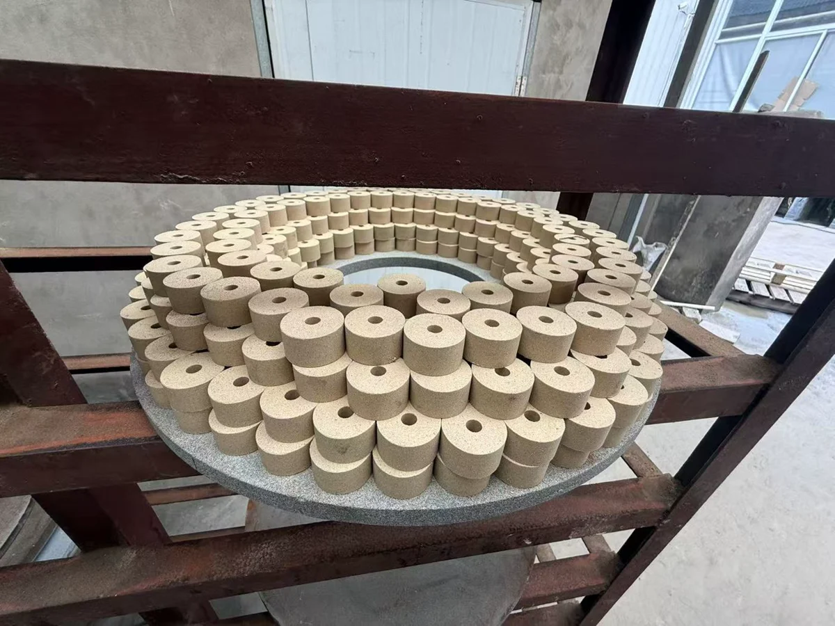 Superfinishing stones on drying racks